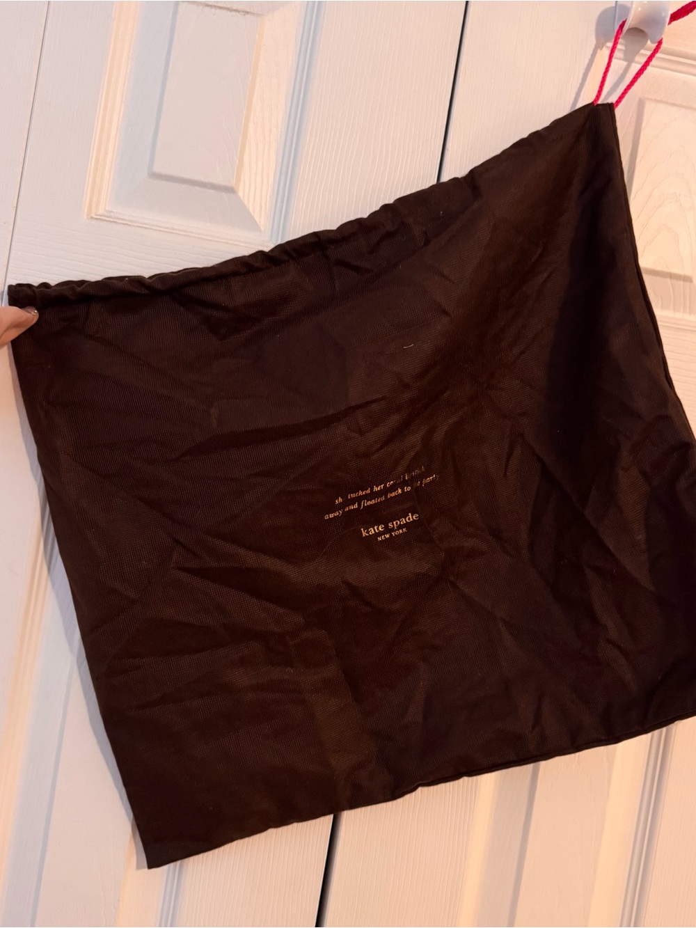 kate spade brown dust bag
